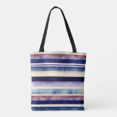 Tote Bag Collection populaire Summer Navy Blue Boat Stripes (Dos)