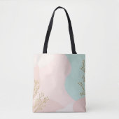 Tote Bag Collection Tendance Abstraite Rose Menthe (Devant)