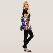 Tote Bag Collie frontalier moderne Abstrait (Sur le modèle)
