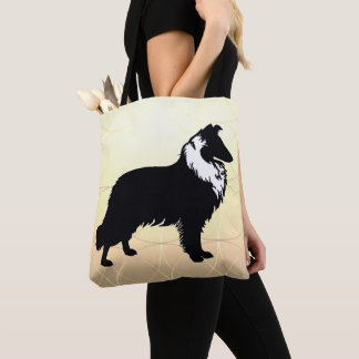 Tote Bag Collie Silhouette