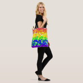 Tote Bag Collier Drapeau gay pride Bokeh (Sur le modèle)
