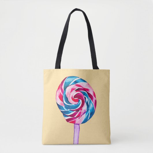 Tote Bag Collipop eau couleur bonbon art (Devant)