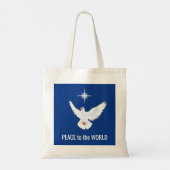 Tote Bag Colombe de la paix avec texte modifiable (Dos)