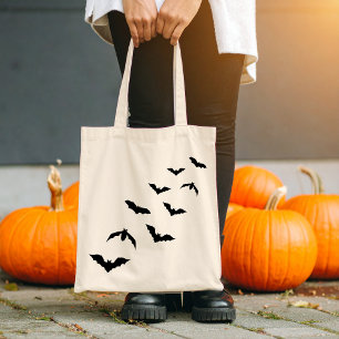 Tote Bag Colonie Des Silhouettes De Chauve Noire Volante Ha