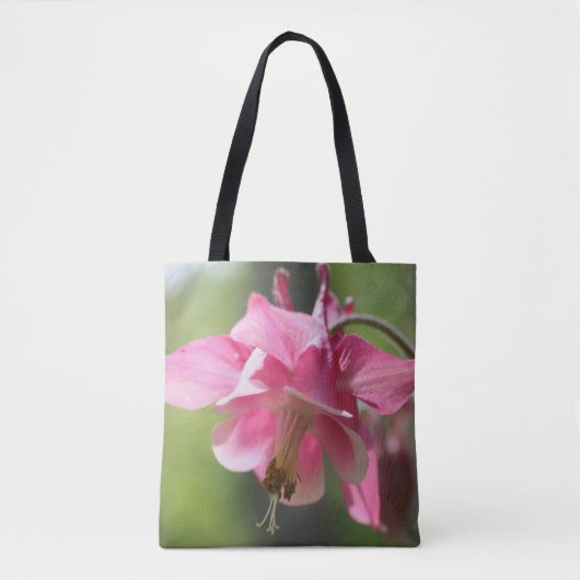 Tote Bag Colonne rose - Fleur (Devant)