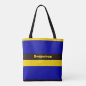 Tote Bag Colonnes de bande de drapeau de la Barbade (Dos)