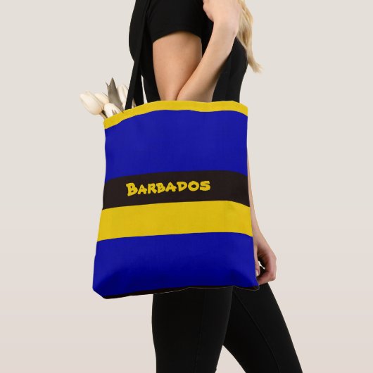 Tote Bag Colonnes de bande de drapeau de la Barbade (De près)