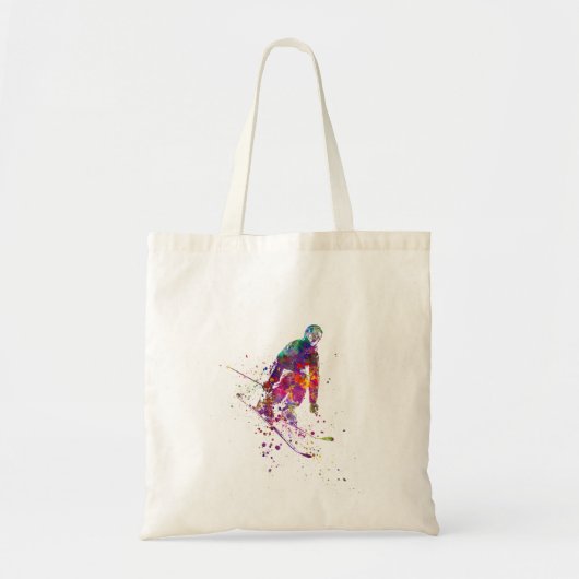 Tote Bag color d'eau skier (Devant)