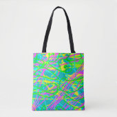 Tote Bag Color My Dreams Scribble Motif Expressive Artsy (Devant)