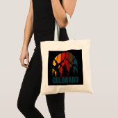 Tote Bag Colorado Mountains Retro (Devant (produit))