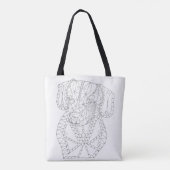 Tote Bag Coloration adulte colorable d'art abstrait de (Dos)