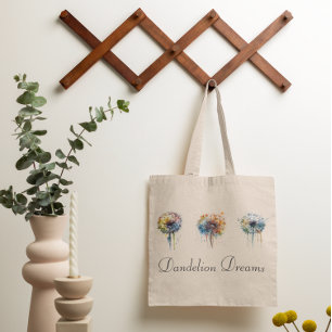 Tote Bag coloré aquarelle, personnalisable