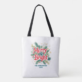 Tote Bag Coloré Élégant Noël Rouge White Party cadeau (Dos)