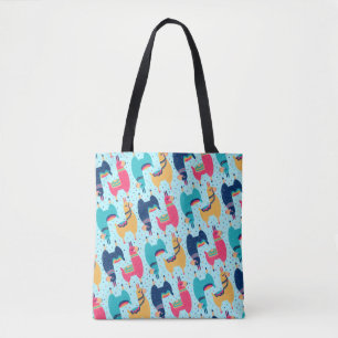Tote Bag Coloré Llama Alpaca Lama Motif animal