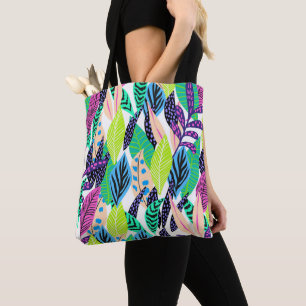 Tote Bag Coloré moderne Tropical Botanique