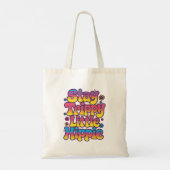 Tote Bag Coloré Psychedélique Reste Hippie Dingo (Dos)