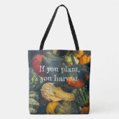 Tote Bag Coloré squash d'automne et citrouille (Devant)