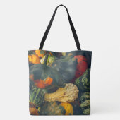 Tote Bag Coloré squash d'automne et citrouille (Dos)