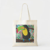 Tote Bag Coloré Tropical Toucan (Devant)