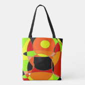 Tote Bag coloré vert orange (Dos)