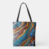 Tote Bag Coloré Vitrage Mosaïque Abstraction (Dos)