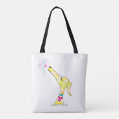 Tote Bag Coloré Whimsical Greyhound Dog et Lady (Dos)