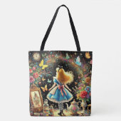Tote Bag Colorful Alice In Wonderland Fantasy Art (Devant)