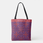 Tote Bag Colorful Batik Red & Purple Abstract (Dos)