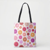 Tote Bag Colorful Blooms Large Pattern (Devant)
