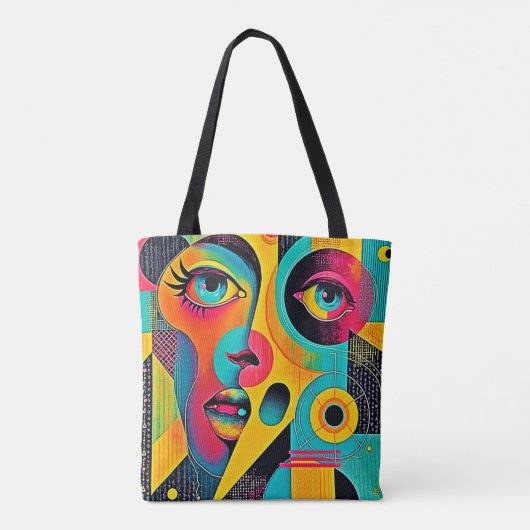 Tote Bag Colorful Feelings: Abstract Face (Dos)