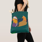 Tote Bag Colorful Mandarin Duck Modern Digital Art (De près)