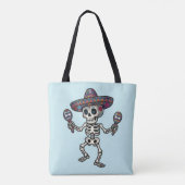 Tote Bag Colorful Mexican Skeleton (Dos)