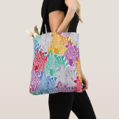Tote Bag Colorful zebra seamless pattern. Wild animal textu (De près)