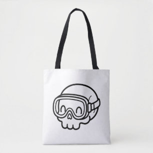 Tote Bag Coloriez vos propres lunettes de natation crâne ka
