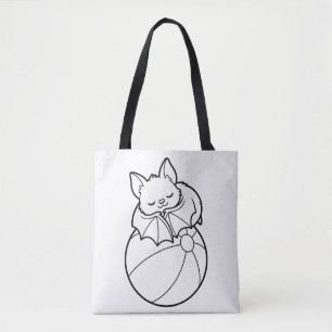 Tote Bag Coloriez Votre Propre Balle de Plage Chauve-Souris