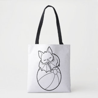 Tote Bag Coloriez Votre Propre Balle de Plage Chauve-Souris