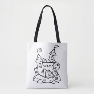 Tote Bag Coloriez Votre Propre Fantôme De Château De Sable