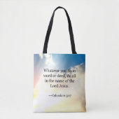 Tote Bag Colossien 3:17, Écriture biblique chrétienne (Devant)