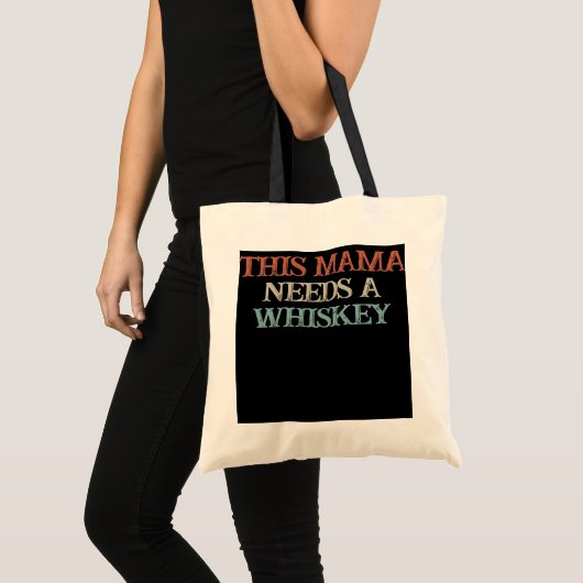 Tote Bag Coloured Disant que cette maman a besoin d'un Whis (Devant (produit))
