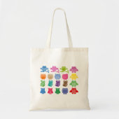 Tote Bag Colourful Owls Wise Birds (Devant)