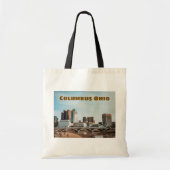 Tote Bag Columbus Ohio Downtown City Scène avec nom (Devant)