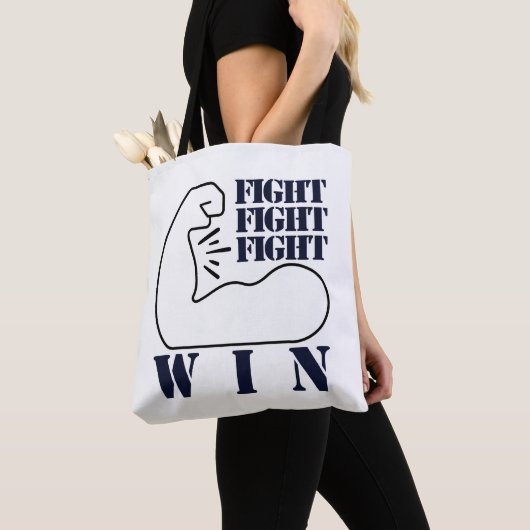 Tote Bag Combattre, combattre, combattre, gagner (De près)
