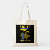 Tote Bag Combattre comme l'ukrainien (Dos)