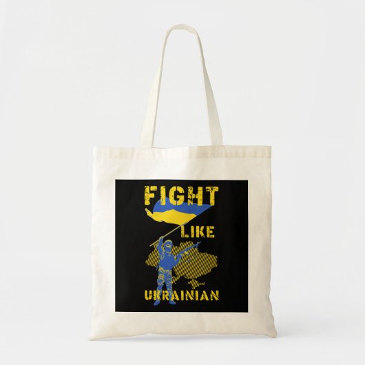 Tote Bag Combattre comme l'ukrainien (Devant)