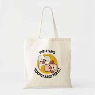 Tote Bag Combattre Des Puns De Boxe Drôle Pour Les Dents Et