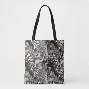 Tote Bag Combiné, ethnique, africain.