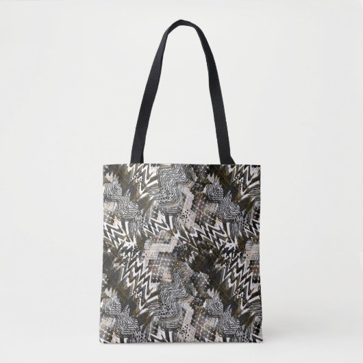Tote Bag Combiné, ethnique, africain. (Devant)