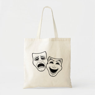 Tote Bag Comédie Et Tragédie Théâtre Masque La Ligne Noire