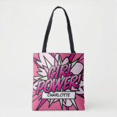 Tote Bag Comic Book Pink (Devant)