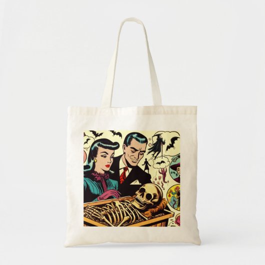 Tote Bag Comics Retro Goth Couple (Devant)